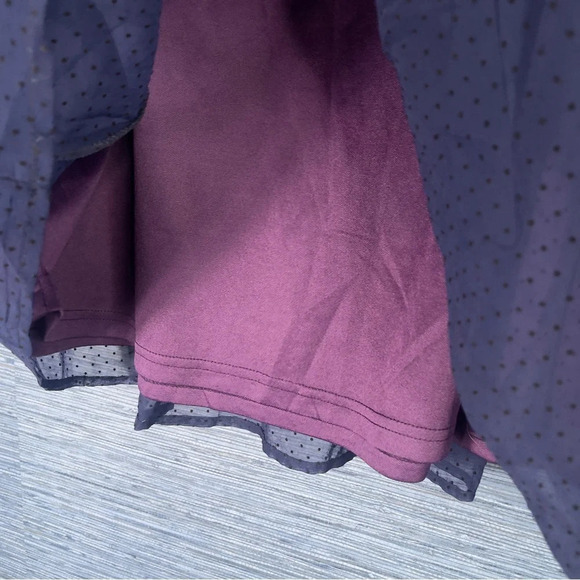 TULLE Blue Polka Dot Skirt Sash Knee Length Sz Large Tie - Picture 3 of 9